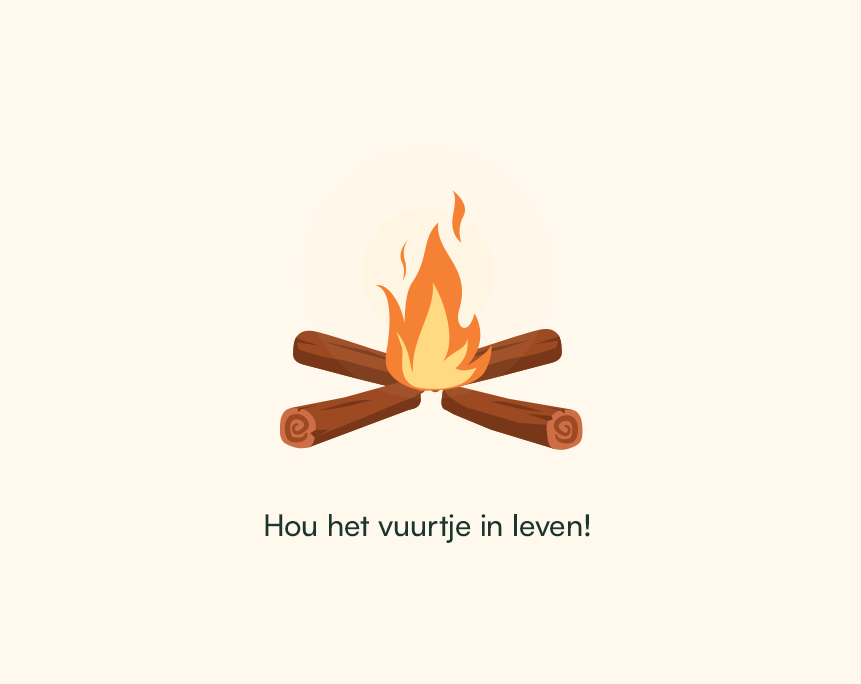 Tamagotchi van een kampvuur